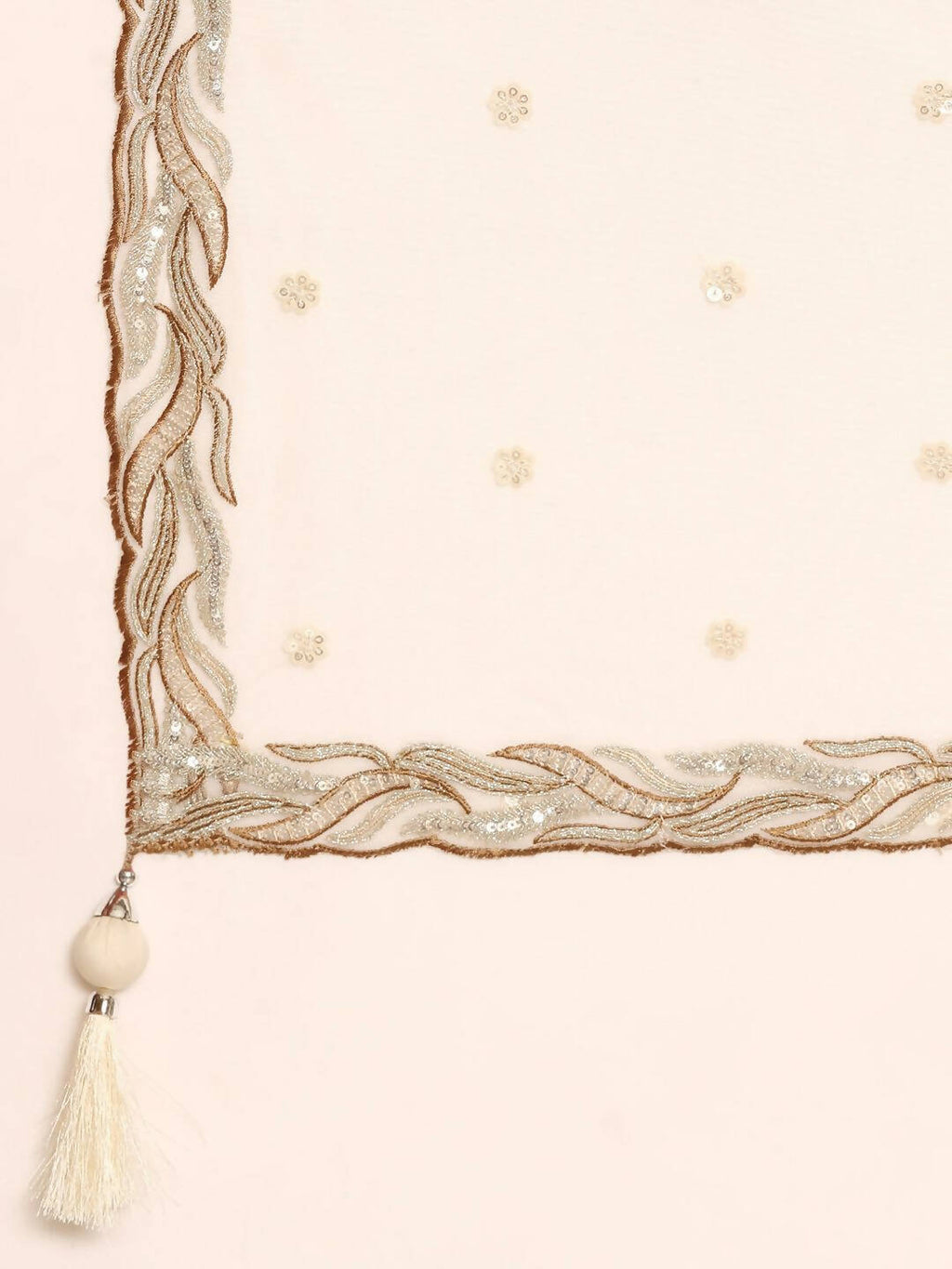 House of Panchhi Cream Net Sequins and Zarkan embroidery Lehenga choli & Dupatta | Grocsy
