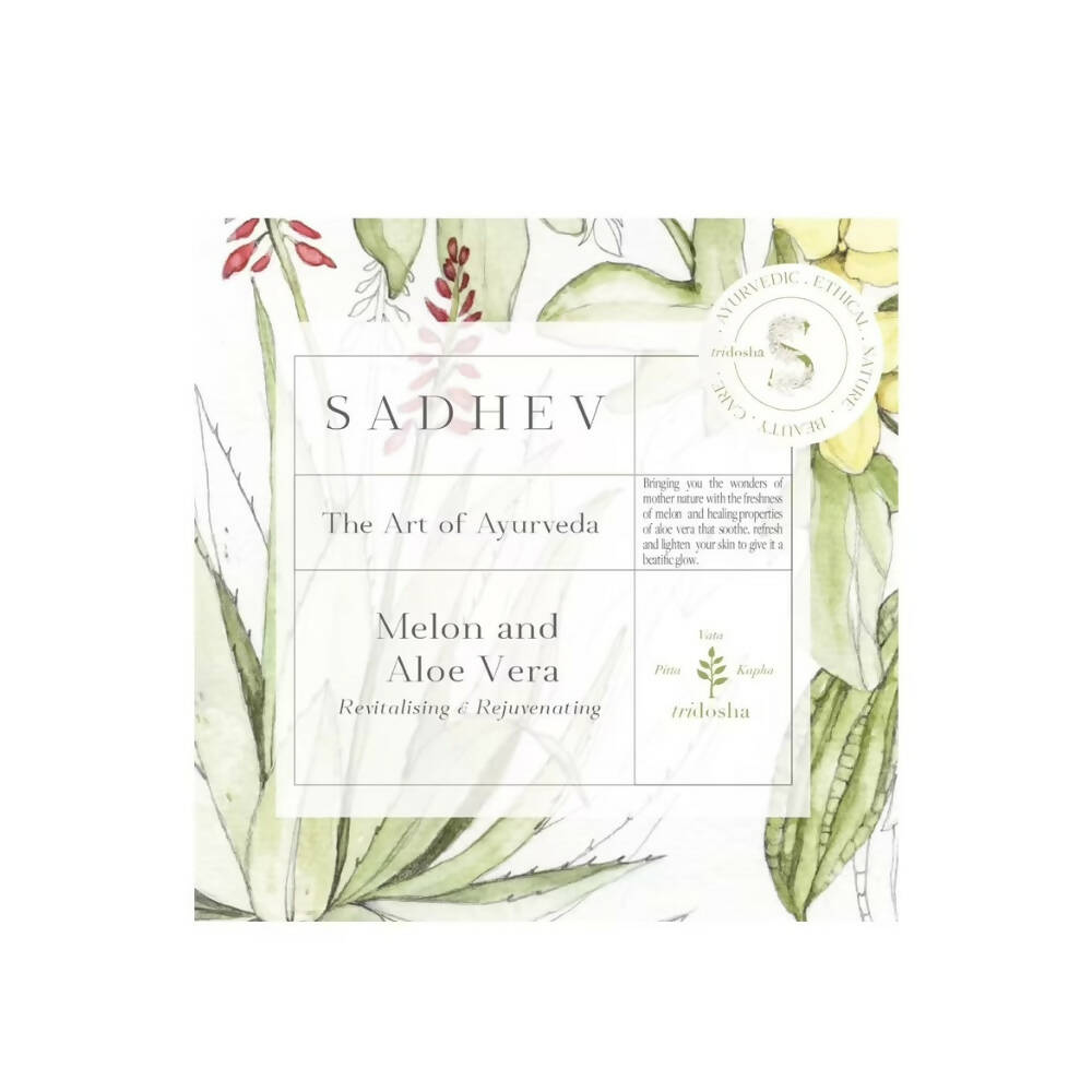 Sadhev Revitalising & Rejuvenating Bathing Bar-Melon & Aloe Vera | Grocsy
