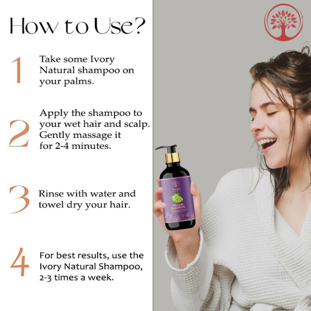 Ivory Natural Hair Volume Shampoo For Thicker And Voluminous Hair | Grocsy
