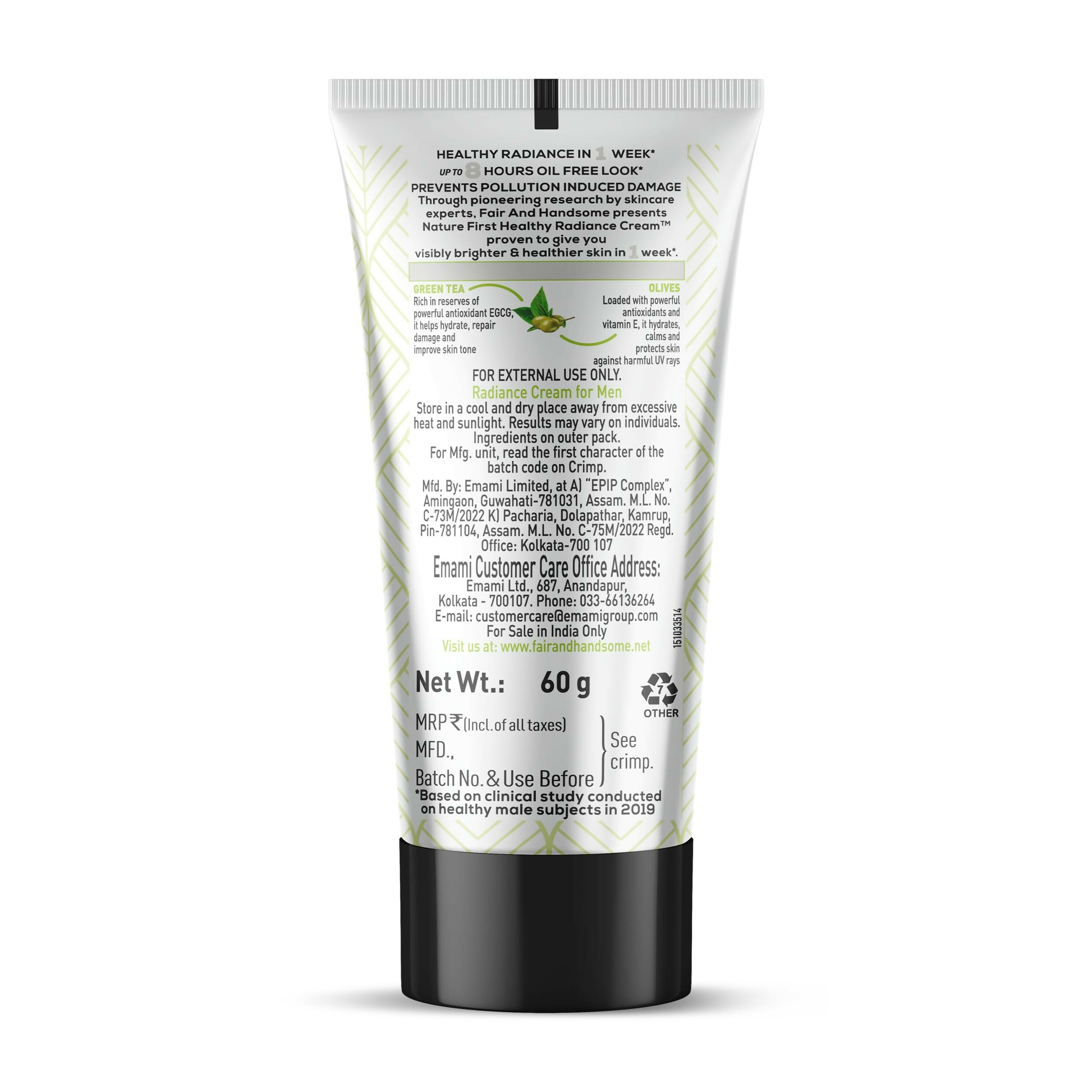 Fair and Handsome Nature First Healthy Radiance Cream | Grocsy