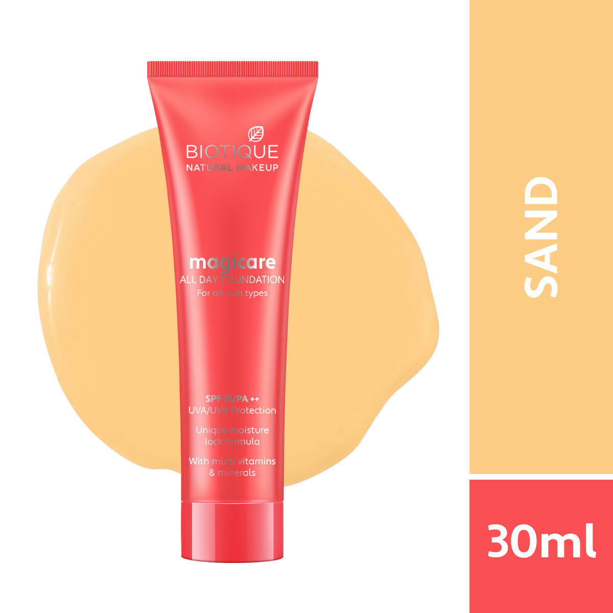 Biotique Magicare All Day Foundation SPF 15 - Sand | Grocsy