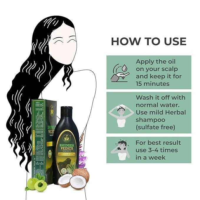 Bhumika Vedics Herbal Hair Oil For Men & Women | Grocsy
