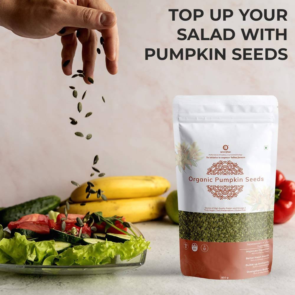 Anveshan Organic Raw Pumpkin Seeds | Grocsy