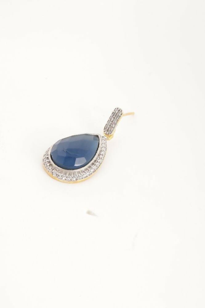 Nuyug 22K Gold Plated Azure Muse Contemporary Drop Earrings | Grocsy