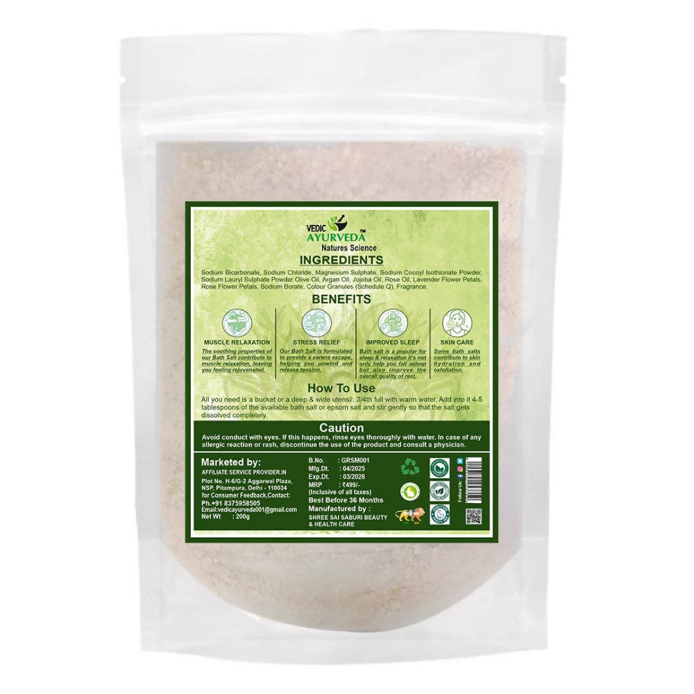 VedicAyurveda Lemongrass Bath Salt | Grocsy