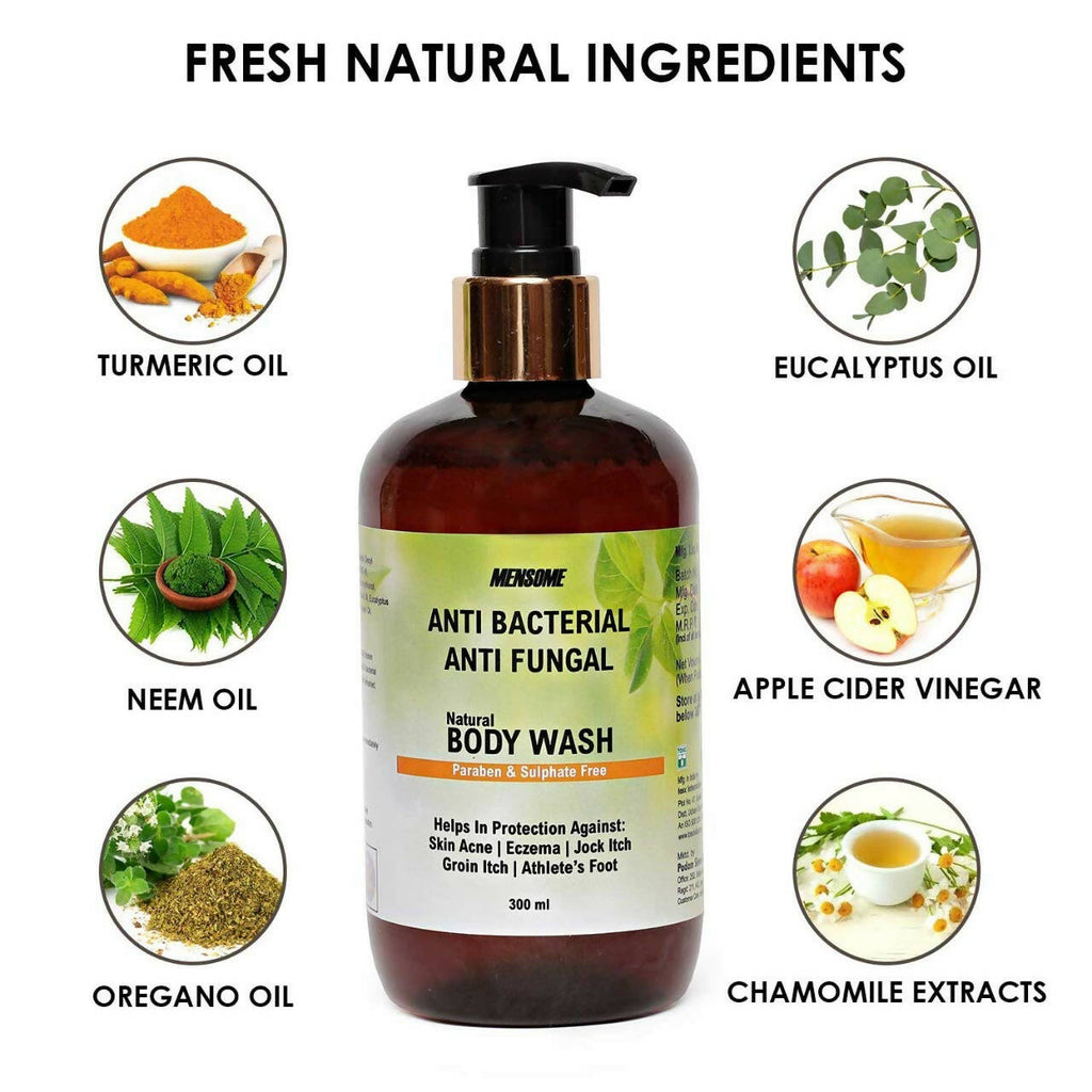 MENSOME Natural Anti Bacterial & Anti Fungal Body Wash Gel | Grocsy