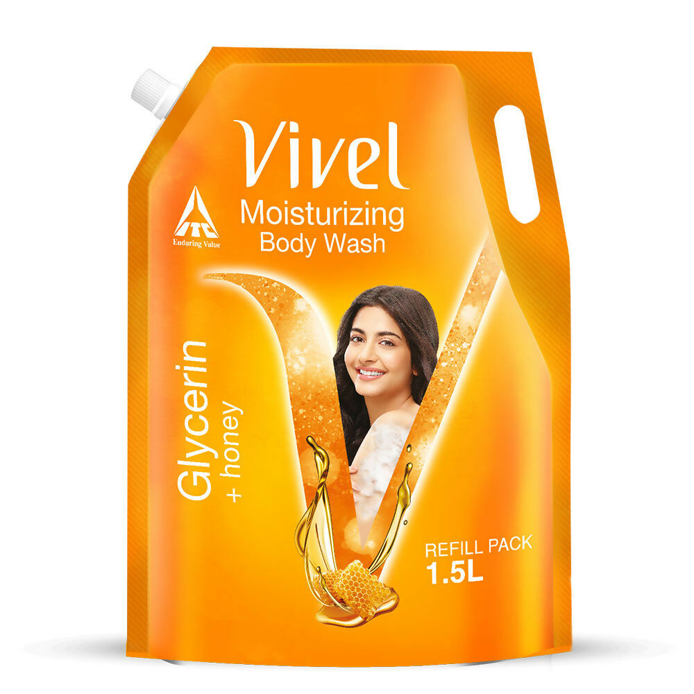 Vivel Moisturizing Body Wash Glycerin & Honey Shower Gel Supersaver XL Refill Pouch | Grocsy
