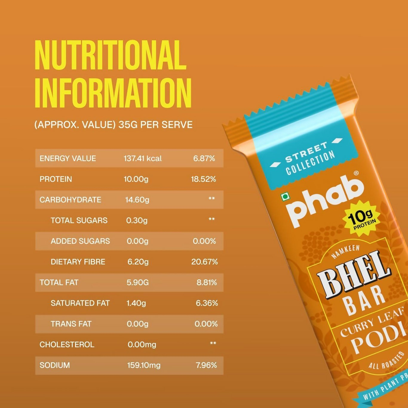 Phab Curry Podi Leaf Protein Bars | Grocsy