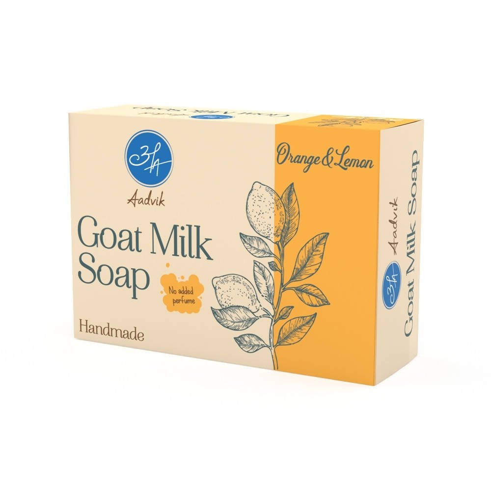 Aadvik Goat Milk Soap - Orange & Lemon | Grocsy