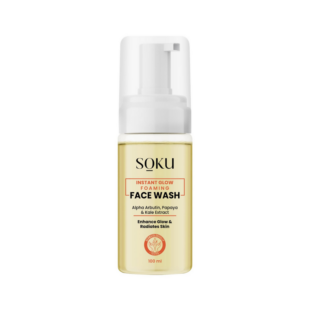 SOKU Instant Glow Foaming Face Wash | Grocsy
