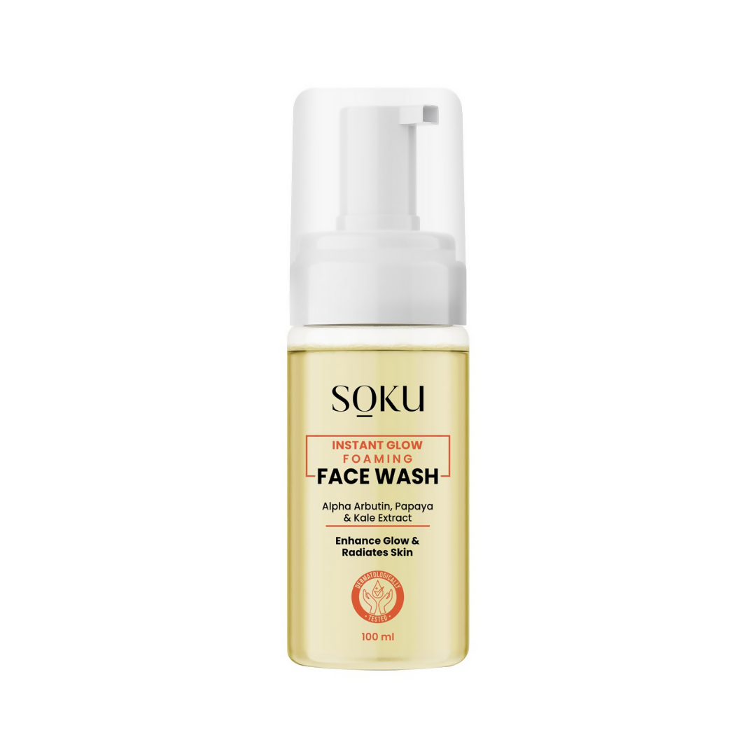 SOKU Instant Glow Foaming Face Wash | Grocsy