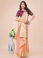 Shree Shyam Fashion Florance Light Pink Organza Saree | Grocsy