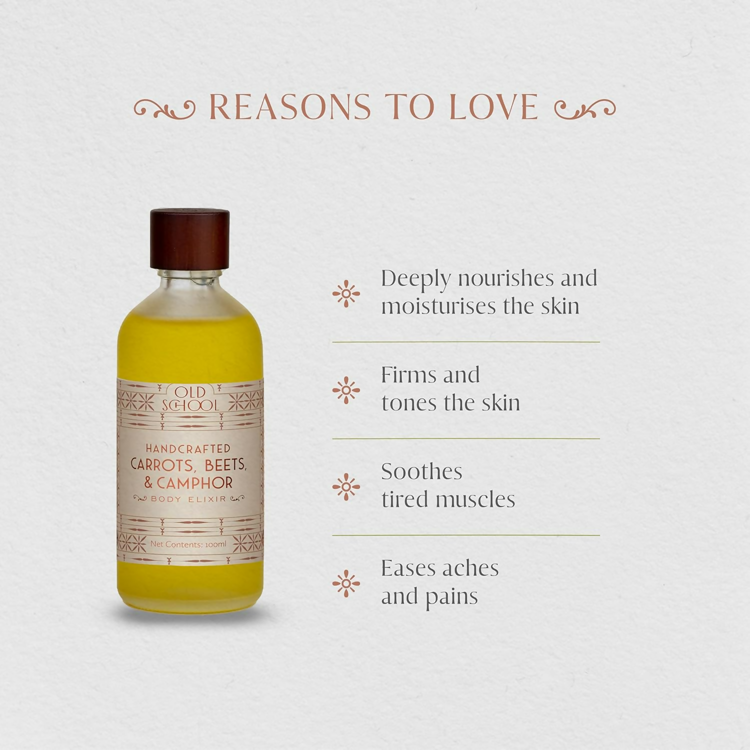 Old School Rituals Carrots Beets & Camphor Body Elixir Nourishing & Toning Body Oil | Grocsy