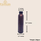 Tamas Hammered Antique Oreo Copper Water Bottle | Grocsy
