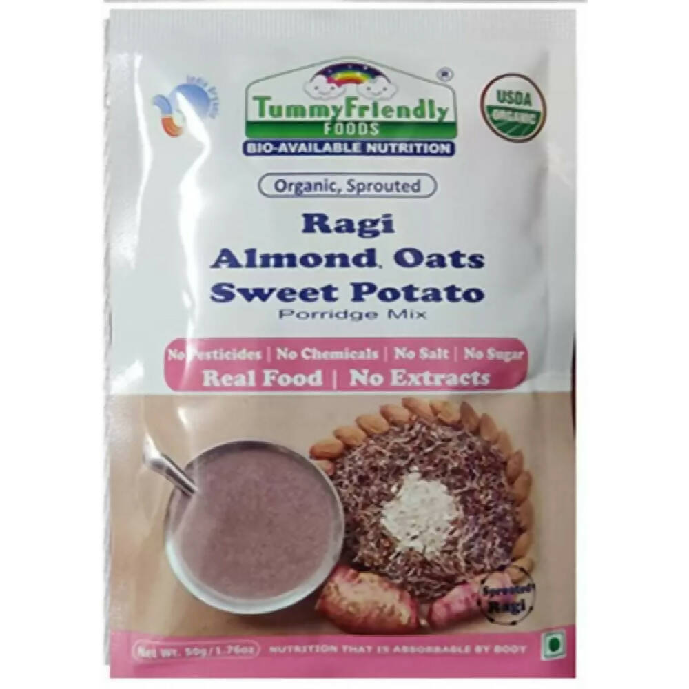 TummyFriendly Foods Certified Stage3 Porridge Mixes Trial Packs - Ragi, MultiGrain, Oats, Sathu Maavu for 8 Months Old Baby | Grocsy