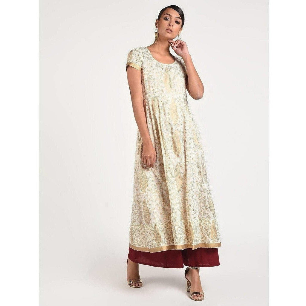 Cheera Women's Fancy Full Ghera Party Wear Anarkali Kurta (CH080K) | Grocsy