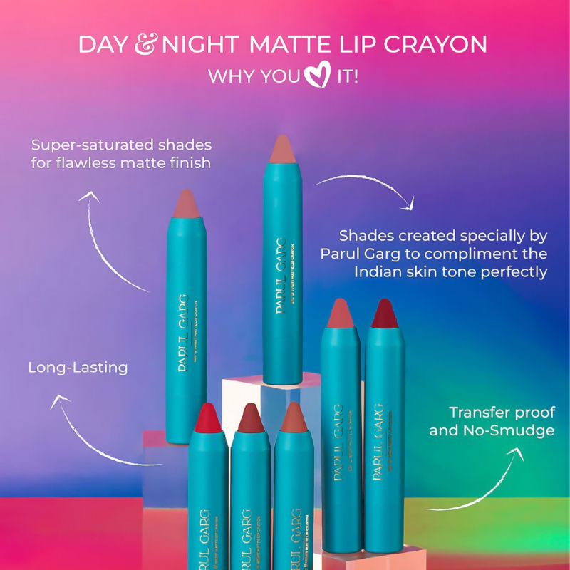 Parul Garg Beauty Day & Night Creamy Matte Lip Crayon - Queen 79 | Grocsy