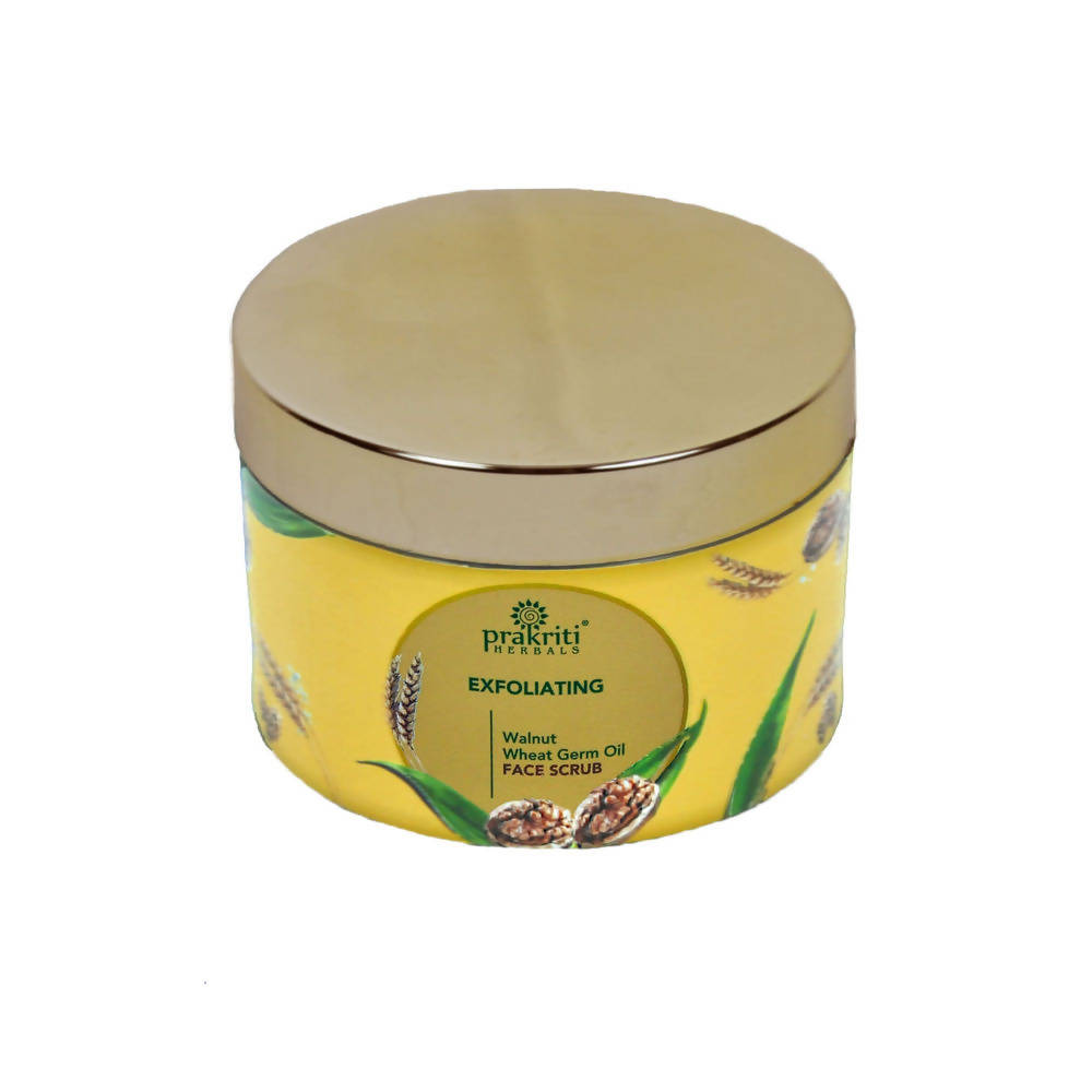 Prakriti Herbals Exfoliating Walnut Wheat Germ Oil Face Scrub | Grocsy