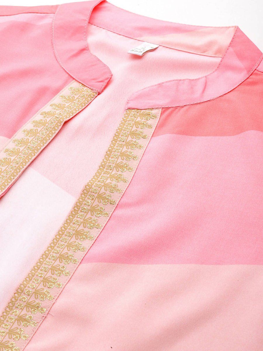 Ahalyaa Women's Traditional Wear Co-ods - Pink | Grocsy