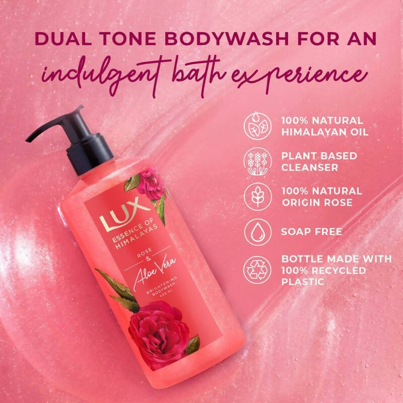 Lux Essence Of Himalayas Rose & Aloe Vera Brightening Body Wash | Grocsy