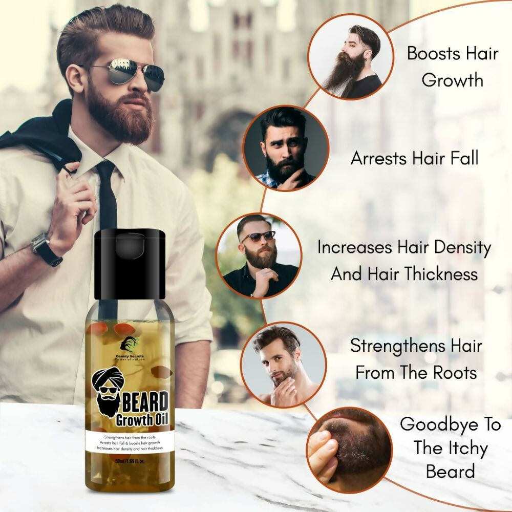 Beauty Secrets Premium Beard Growth Oil | Grocsy