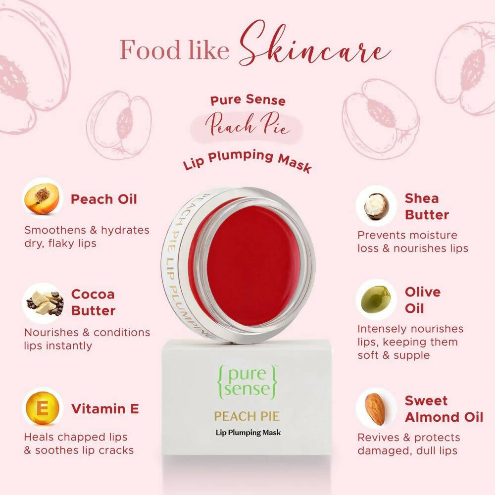PureSense Peach Pie Lip Plumping Mask | Grocsy
