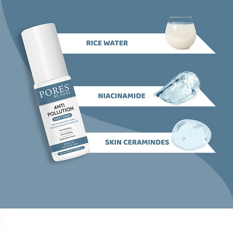 Pores Be Pure Anti-Pollution Face Toner With Rice Water | Grocsy