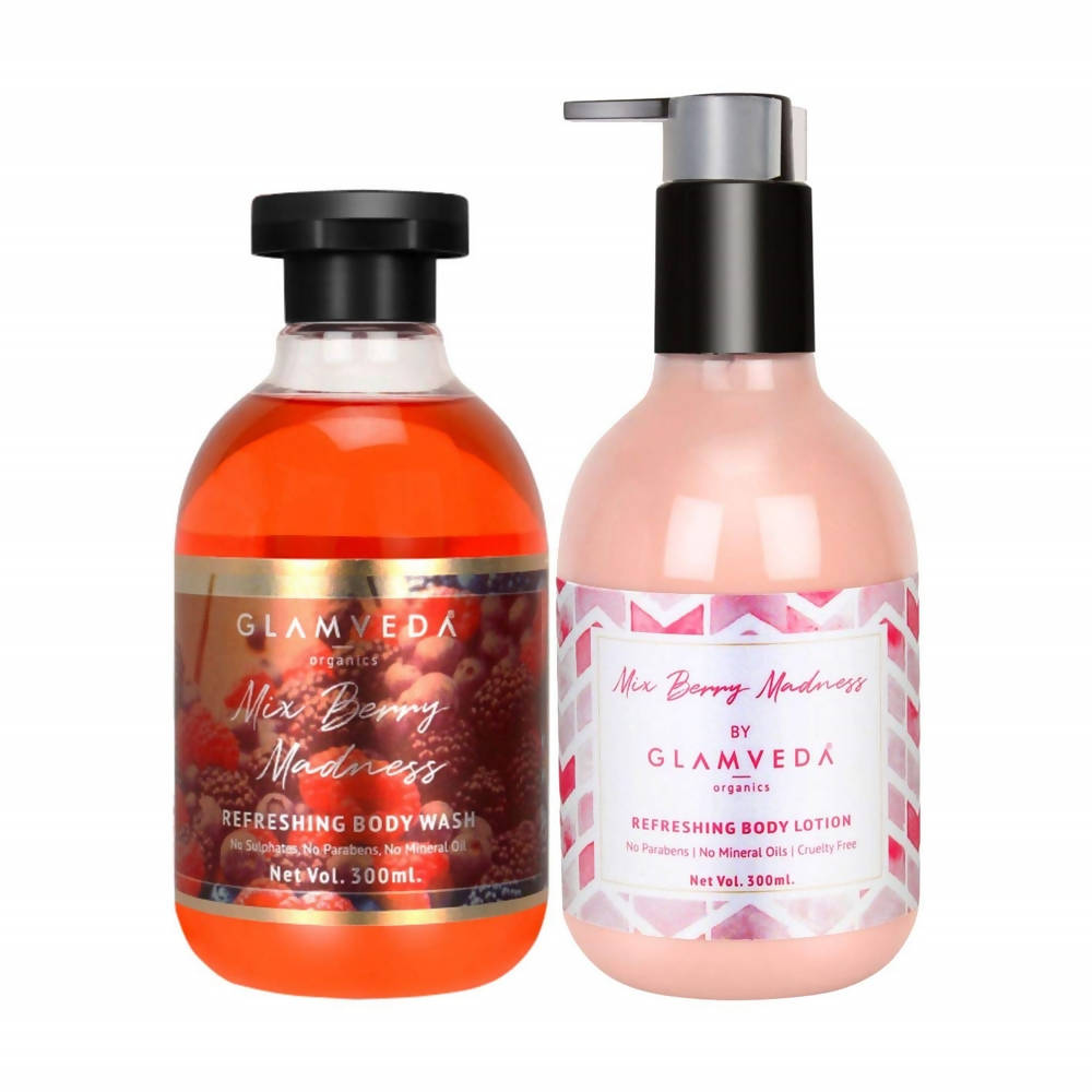 Glamveda Mix Berry Madness Refreshing Body Wash & Lotion Combo Pack | Grocsy