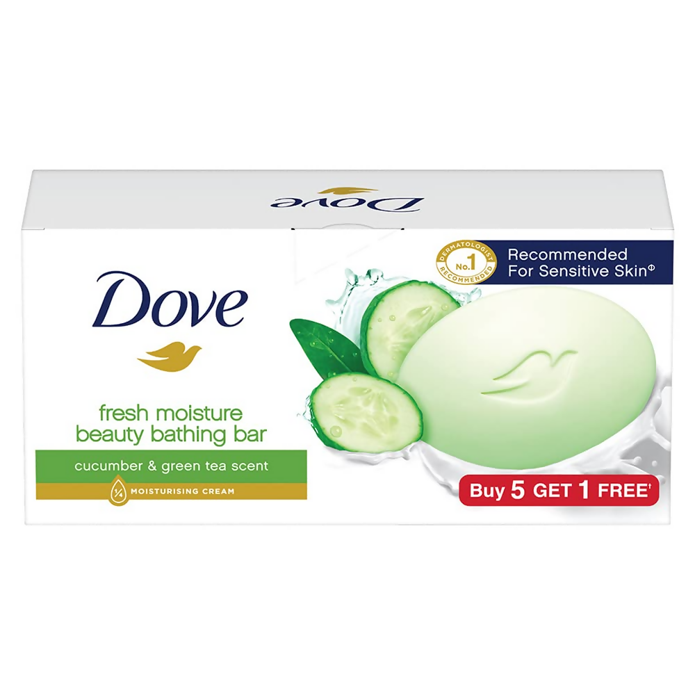 Dove Fresh Moisture Beauty Bar With Cucumber & Green Tea Leaves Scent | Grocsy