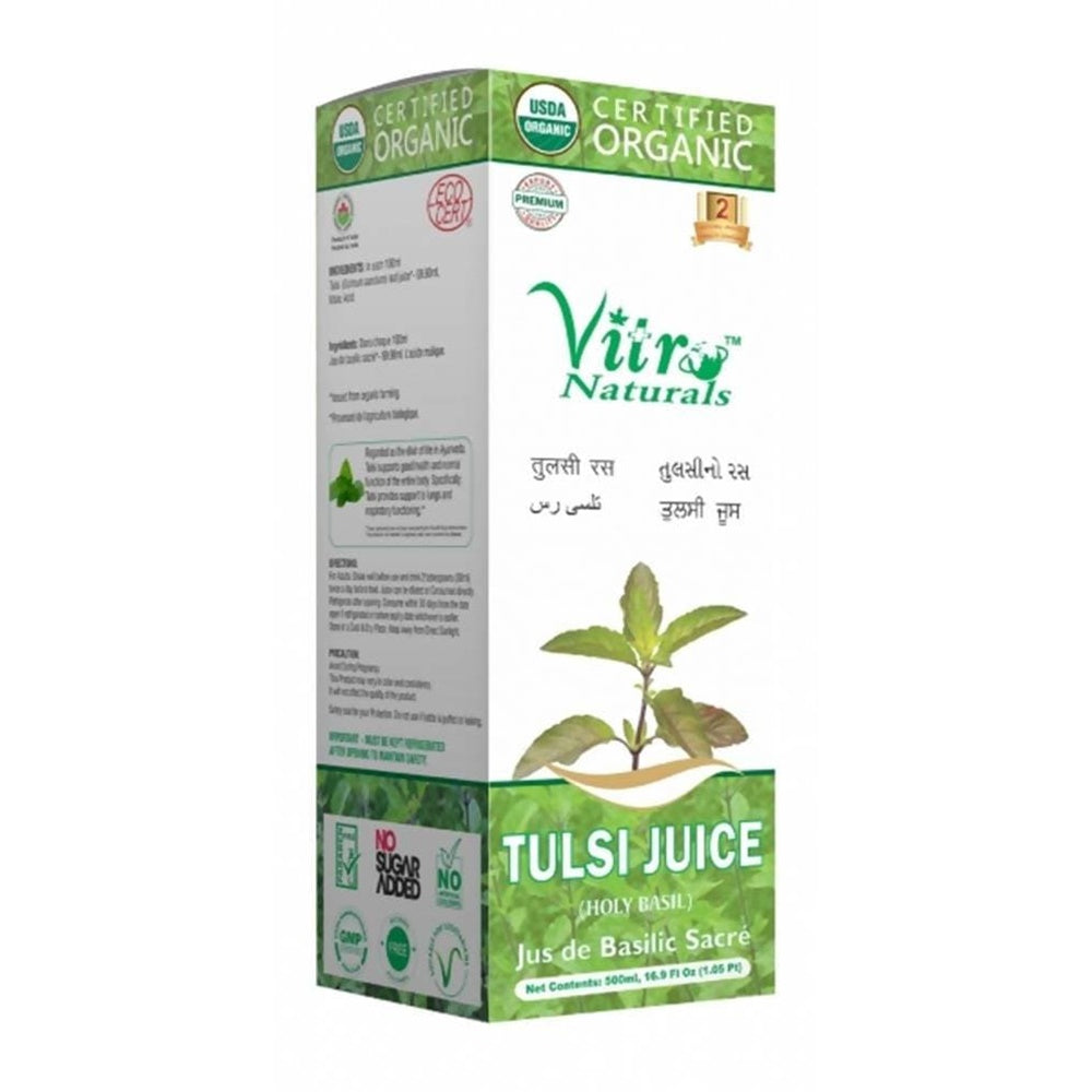 Vitro Naturals Certified Organic Tulsi Juice | Grocsy