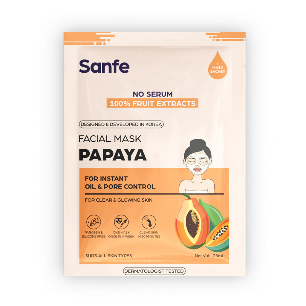 Sanfe Instant Oil Control Papaya Facial Mask | Grocsy