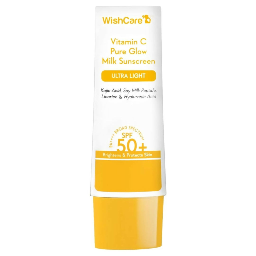 Wishcare Vitamin C Pure Glow Milk Sunscreen SPF 50 | Grocsy
