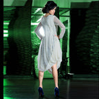 Off White Georgette Floral Embroidered A-line Kurti - Missy | Grocsy