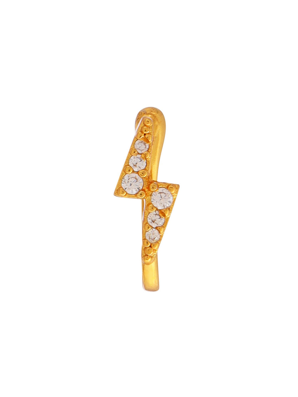 Ruby Raang Gold Bijlee Nose Pin | Grocsy