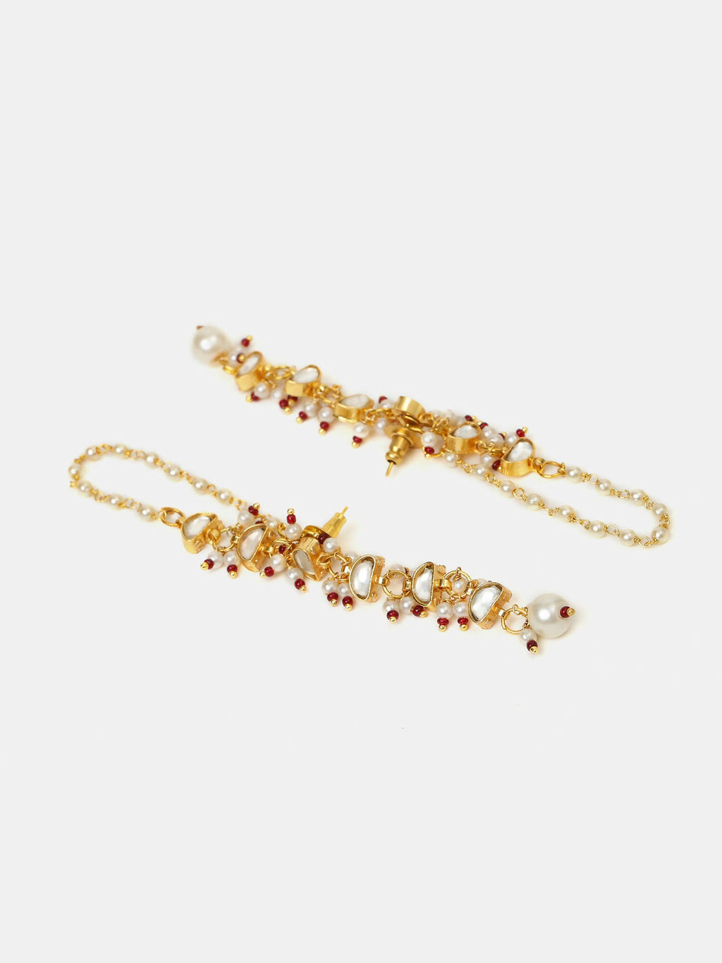 Ruby Raang Rose Mist Pearl Earrings | Grocsy
