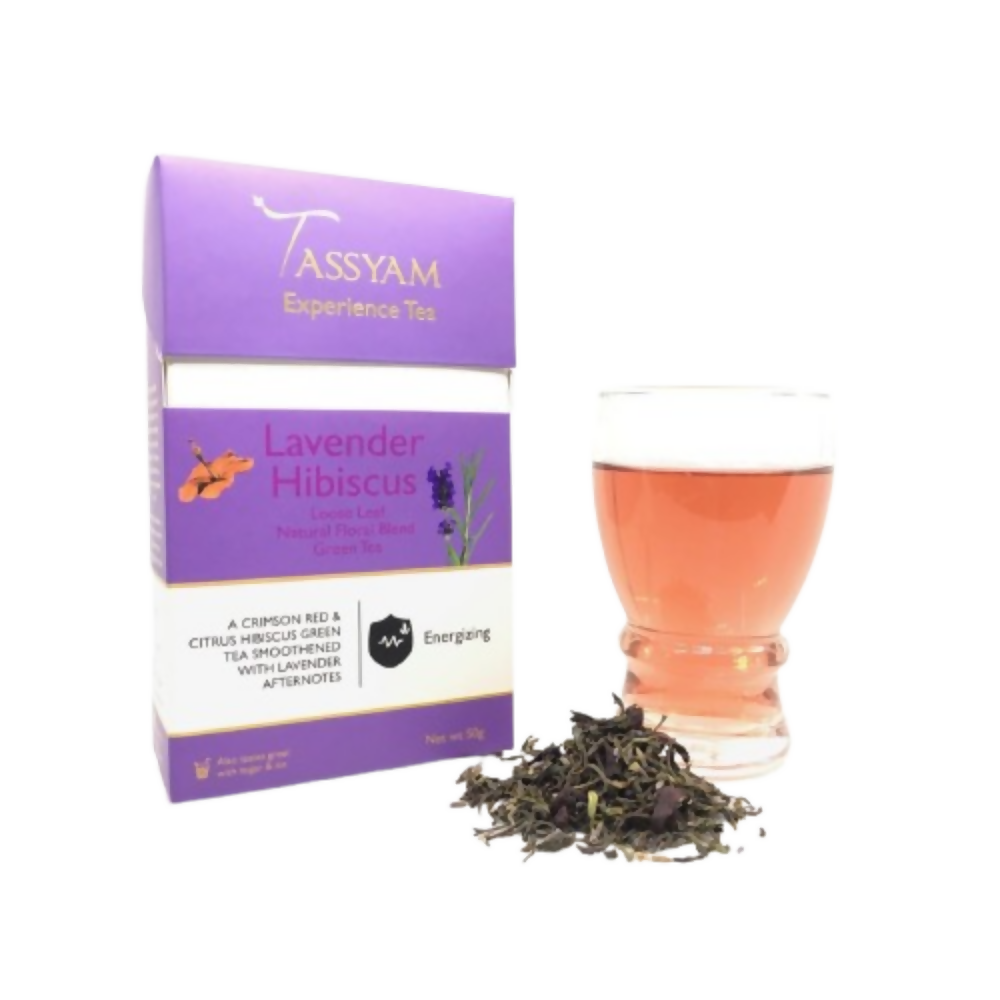 Tassyam Organics Lavender Hibiscus Green Tea | Grocsy