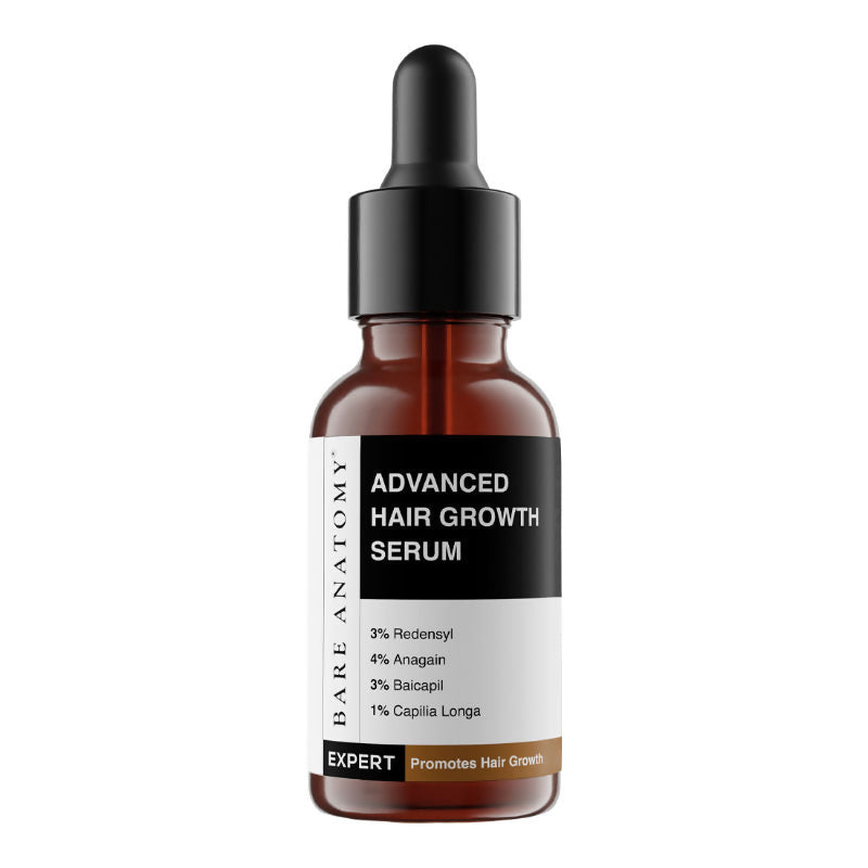 Bare Anatomy Advanced Hair Growth Serum for Scalp 3% Redensyl, 4% Anagain, 3% Baicapil | Grocsy
