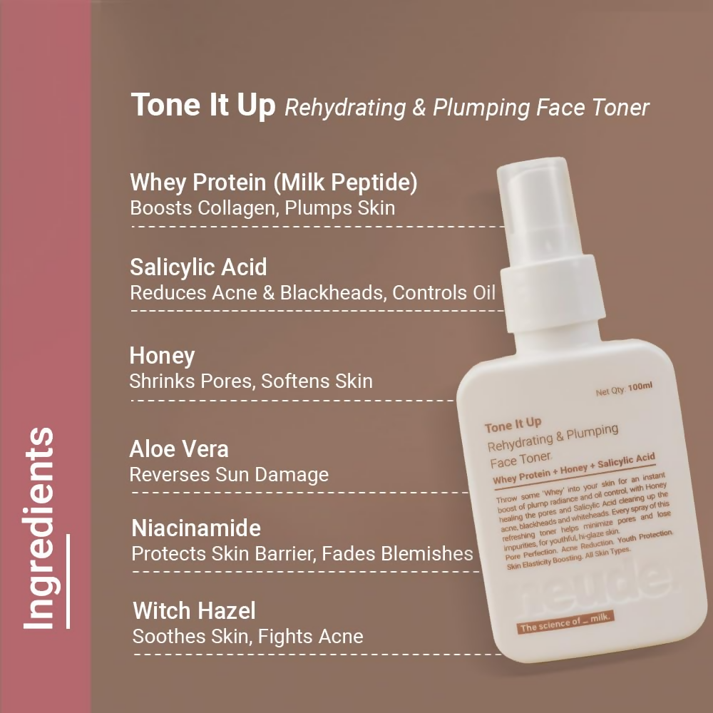 Neude Tone It Up Plumping,Rehydrating Face Toner | Grocsy