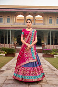 Blue Lehenga Choli for Party Wear Patola Foil Printed Ghagra Choli by Infinity Export | Grocsy