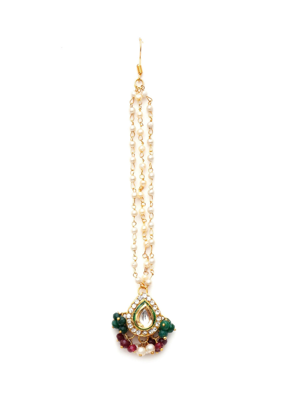 Kundan Maang Tikka (Gold) - Ruby Raang | Grocsy