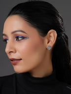 Dual Tone Diamond Studs- Ruby Raang | Grocsy