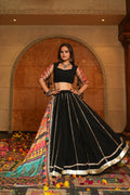 AI Fashion Black Georgette Designer Navratri Wear Lehenga Choli Collection | Grocsy