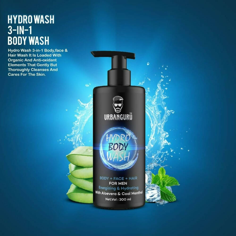 Urbanguru Hydro Body Wash 3 in 1 For Men | Grocsy