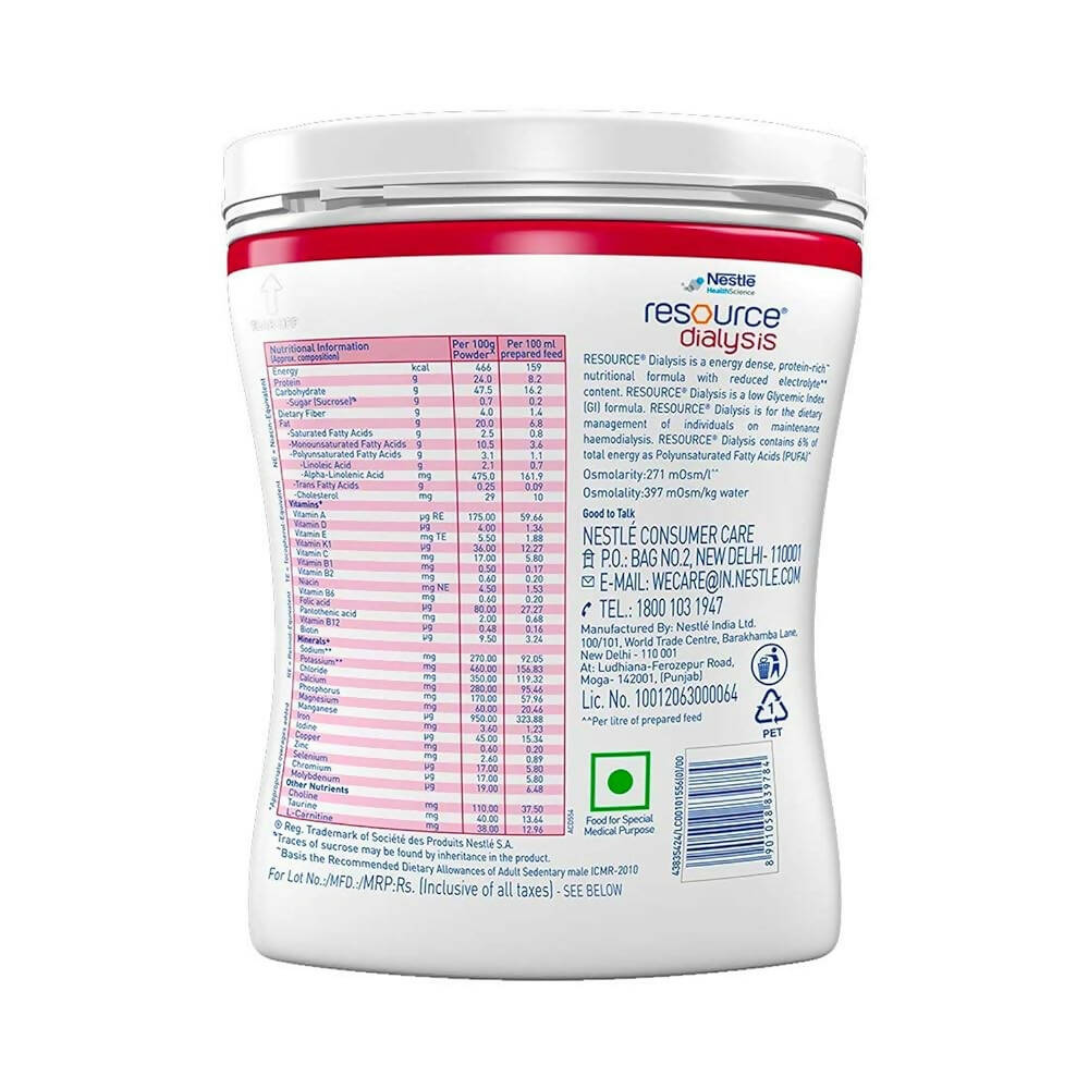 Nestle Resource Dialysis Protein Powder - Vanilla Flavor | Grocsy
