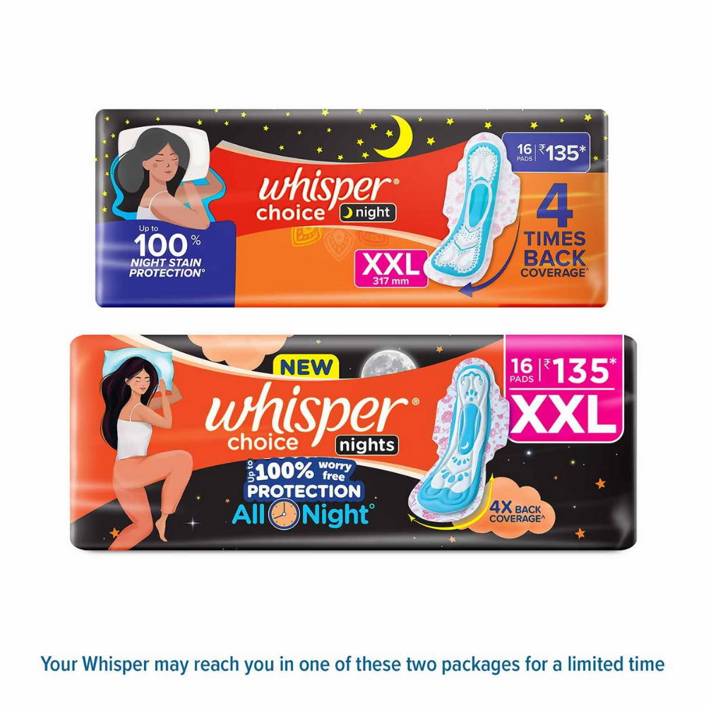 Whisper Ultra Overnight Sanitary Pad - XXL Plus | Grocsy