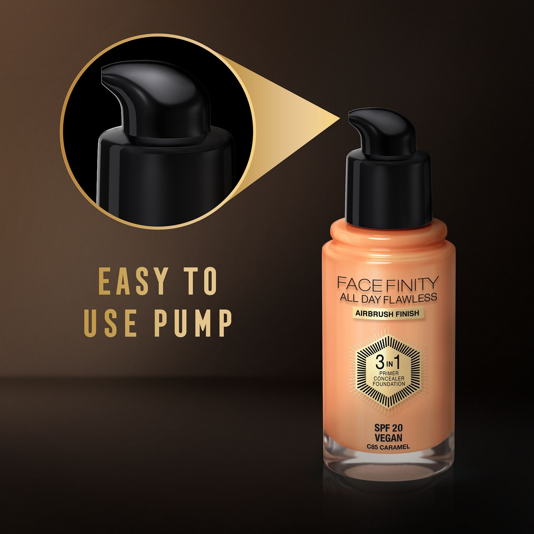 Max Factor Face Finity All Day Flawless 3 In 1 Foundation - Caramel | Grocsy