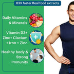 Laurik Multivitamin Tablets For Men | Vitamin A, C, D ,E With B Vitamins, Iron, Zinc & Calcium Supplements For Overall Health | Grocsy