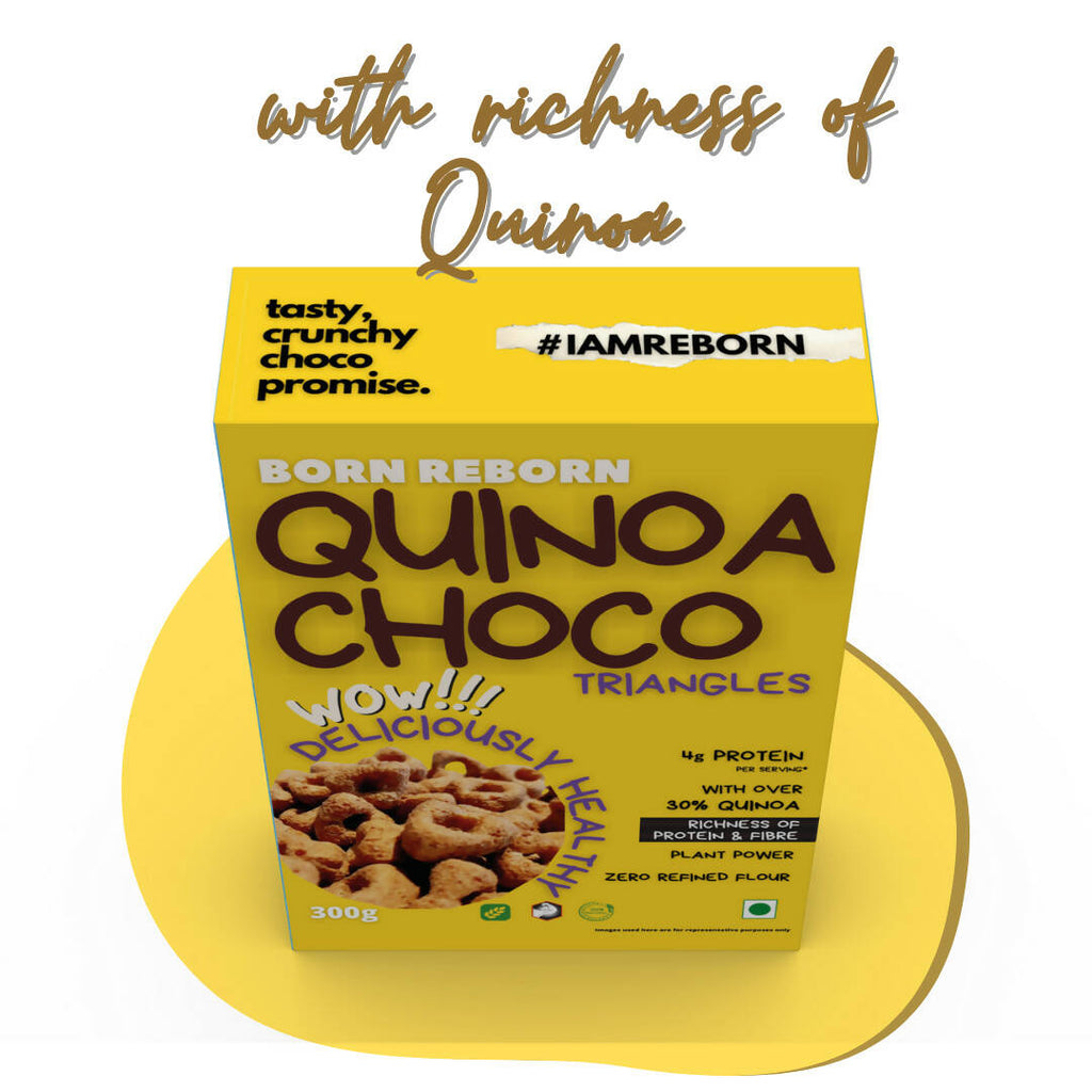 Born Reborn Quinoa Crunchy Choco Triangles | Grocsy