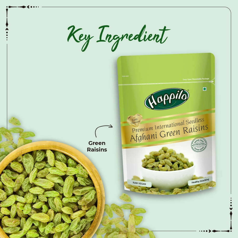 Happilo Premium seedless Afghani Green Raisins | Grocsy