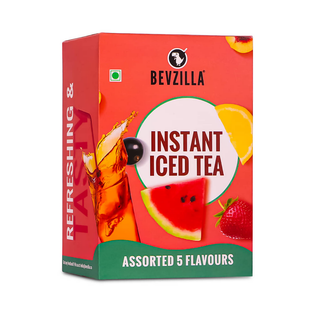 Bevzilla Iced Tea Powder 5 Assorted Flavours Pack | Grocsy